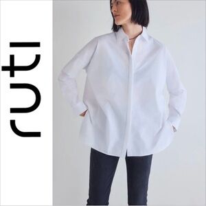 RUTI Ovwrsized poplin blouse light blue L/XL